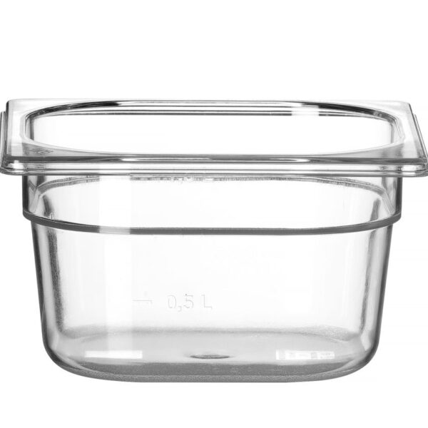 Gastronorm-Behälter 1/6, HENDI, Profi Line, GN 1/6, 1,6L, Transparent, 176x162x(H)100mm