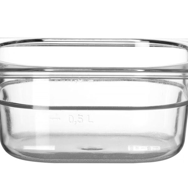 Gastronorm-Behälter 1/6, HENDI, Profi Line, GN 1/6, 1L, Transparent, 176x162x(H)65mm