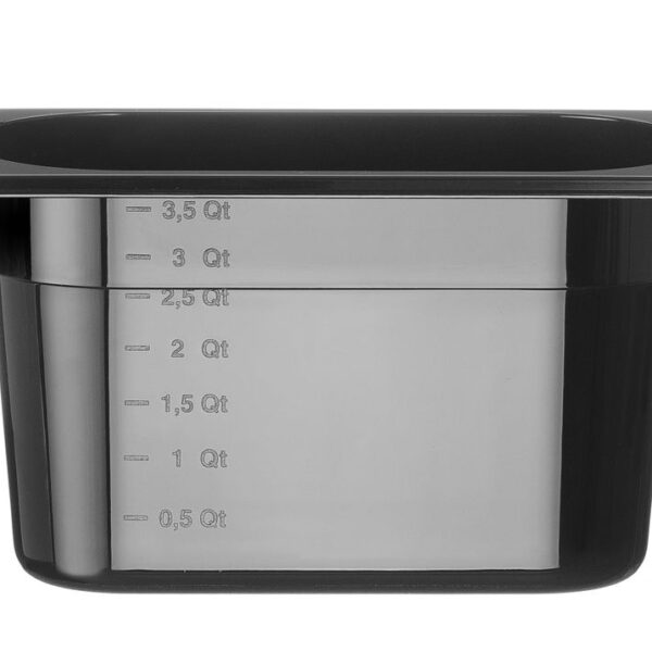 Gastronorm-Behälter 1/4, HENDI, Profi Line, GN 1/4, 4L, Schwarz, 265x162x(H)150mm