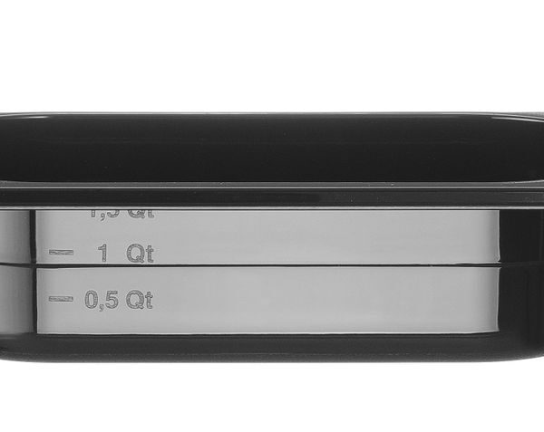 Gastronorm-Behälter 1/4, HENDI, Profi Line, GN 1/4, 1,8L, Schwarz, 265x162x(H)65mm