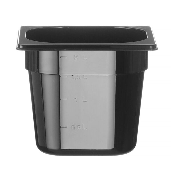 GN 1/6 Behälter COOL, HENDI, COOL, GN 1/6, 2,3L, Schwarz, 176x162x(H)150mm