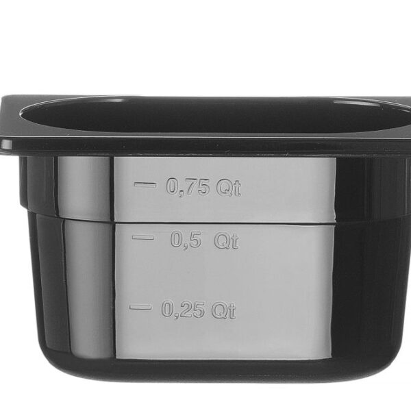 Gastronorm-Behälter 1/9, HENDI, GN 1/9, 1L, Schwarz, 176x108x(H)100mm