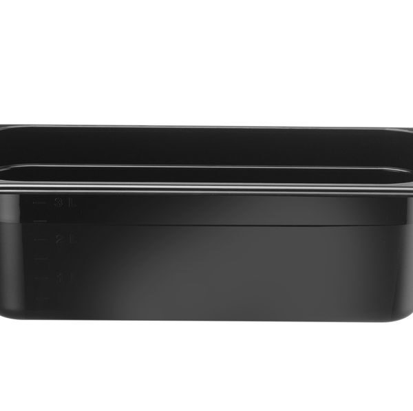GN 1/3 Behälter, HENDI, Kitchen Line, GN 1/3, 3,4L, Schwarz, 325x175x(H)100mm