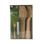 'pure' Holzgabeln 19,5 cm natur in schönem Vintage Design, 50 Stk. – Bild 2