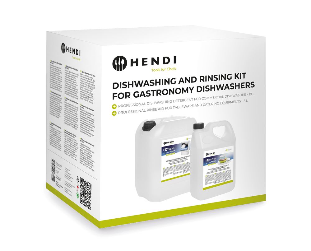 979792_n_2021 Extreme Wash & Shine Professionelles Set zum Spülen und Reinigen von Geschirr in gastronomischen Geschirrspülern, HENDI, 10 l + 5 l – Bild 1
