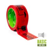 Warnband Klebeband 48mmx66m activaTape Low Noise rot mit Aufdruck Vorsicht Glas – Bild 2