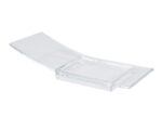 Fingerfood gebogener Teller 40 x 100 x 21 mm, PS transparent 24 Stk.