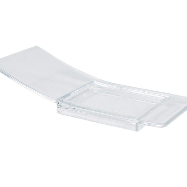 Fingerfood gebogener Teller 40 x 100 x 21 mm, PS transparent 24 Stk.