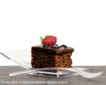 Fingerfood gebogener Teller 40 x 100 x 21 mm, PS transparent 24 Stk. – Bild 2