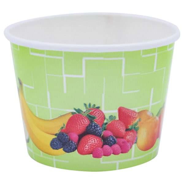 Eisbecher, Pappe rund 140 ml O 73mm, Höhe 52mm, "Fruchtreigen", 45 Stk.