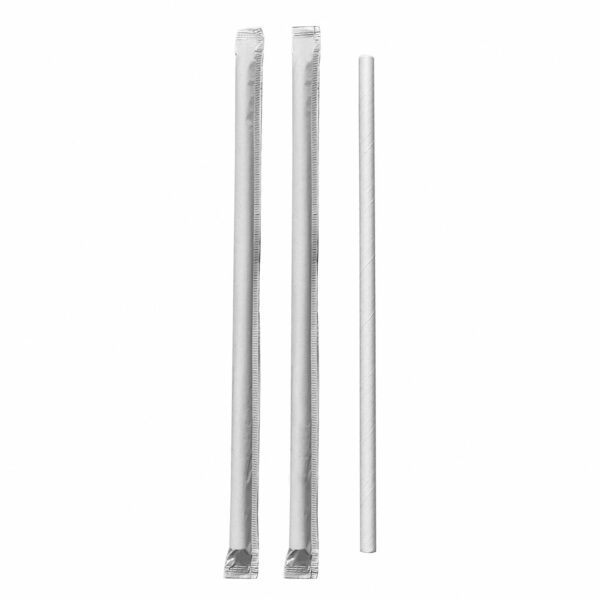 Papiertrinkhalme Longdrink, Ø6 mm, 195 mm, 250 Stk.