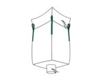 Big Bag 90x90x115cm mit Schürze und Auslauf SWL 1.000 kg