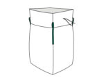 Big Bag 90x90x110cm Standard unbeschichtet SWL 1.000kg mit Schürze