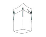 Big Bag 90x90x110cm Standard unbeschichtet SWL 1.000kg mit Schürze – Bild 2
