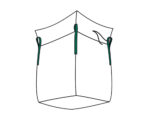Big Bag 100x100x100cm unbeschichtet SWL 1.000kg mit Schürze – Bild 2