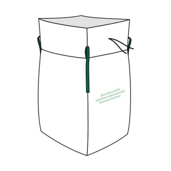 Big Bag 125 x 125 x 150 cm Typ Mineralwolle KMF 4 Hebeschlaufen + Schürze