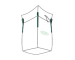 Big Bag 125 x 125 x 150 cm Typ Mineralwolle KMF 4 Hebeschlaufen + Schürze – Bild 2