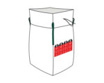 Big Bag 90x90x110cm beschichtet Typ Asbest mit 2 seitigem Asbestaufdruck