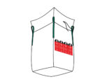 Big Bag 90x90x110cm beschichtet Typ Asbest mit 2 seitigem Asbestaufdruck – Bild 2