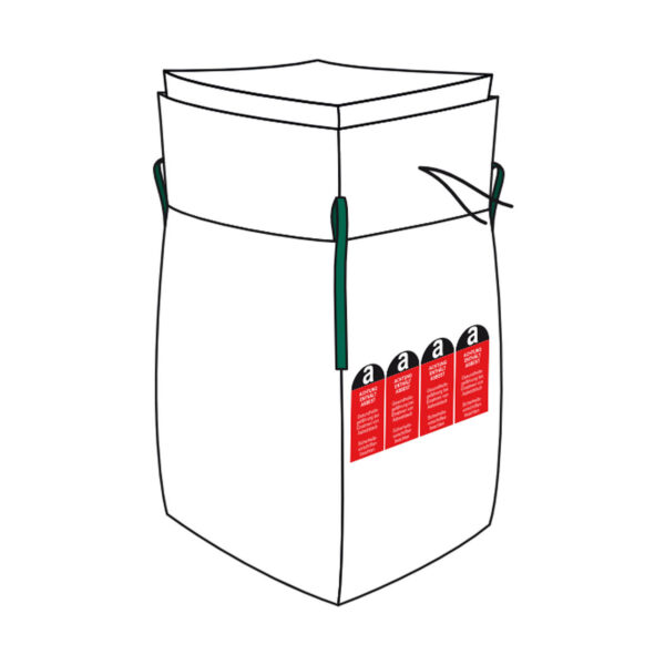 Big Bag 90x90x110cm Typ Asbest mit Schürze und PE-Inliner