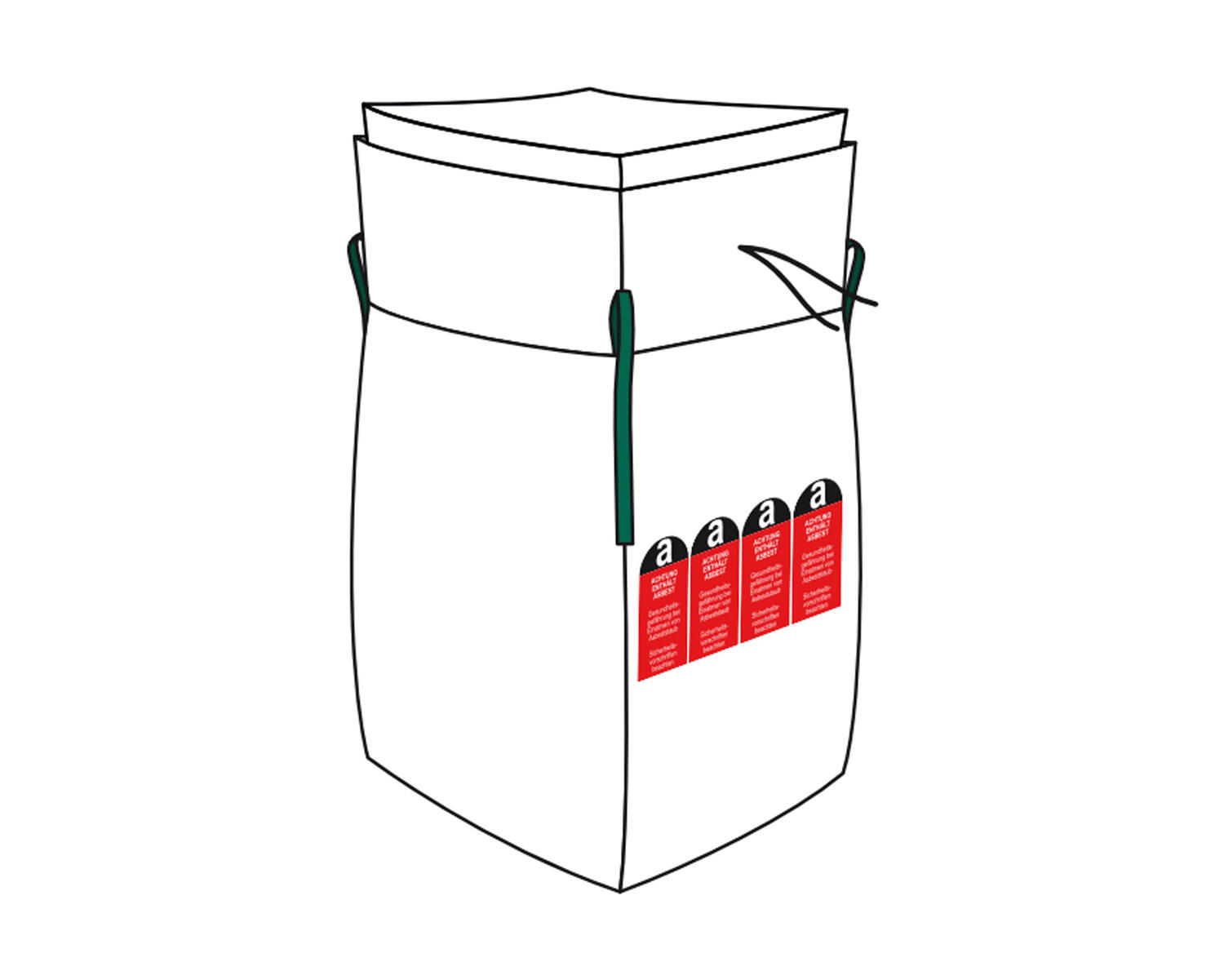 DM-15730011 Big Bag 90x90x110cm Typ Asbest mit Schürze und PE-Inliner – Bild 1