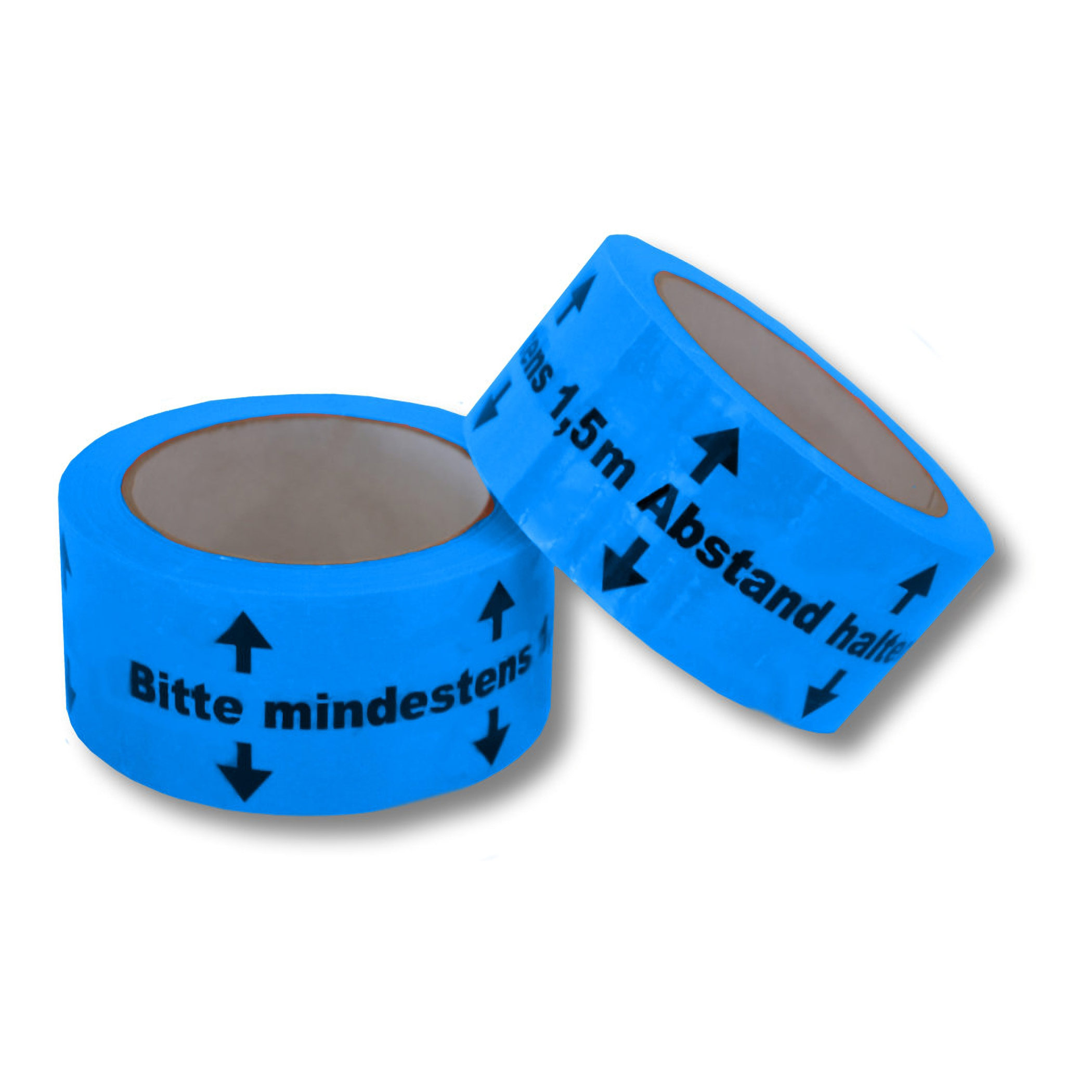 DM-70300632 Warnklebeband "Bitte mind. 1,5m Abstand halten" PVC NKK geräuscharm 50mm x 66m – Bild 1