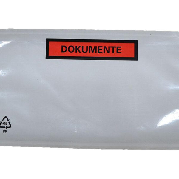Dokumententaschen Begleitscheintaschen *Dokumente* DIN Lang 235x130mm, 1000 Stk.