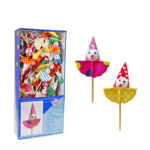 Deko-Picker "Clown", 8.5cm, 100 Stk. – Bild 2