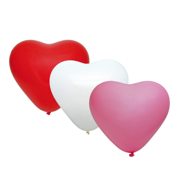 Luftballons Herz, Ø 25 cm, 50 Stk.
