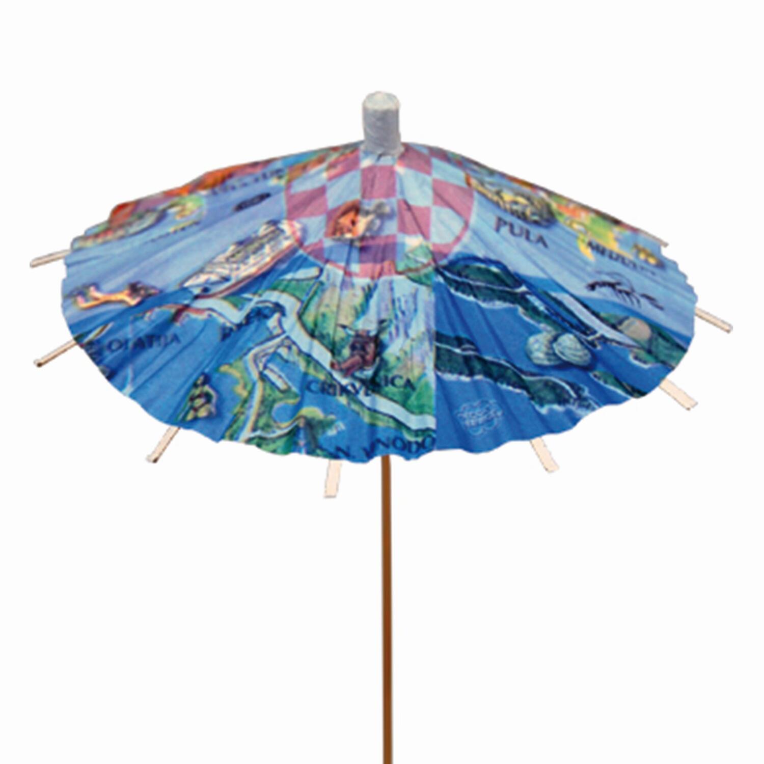 DS-1121 Eisschirmchen "Kroatien", O15cm, 18cm, 50 Stk. – Bild 1