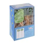 Kennzeichnungspicker Deko-Picker "Vegan" 12 cm grün, 100 Stk. – Bild 2