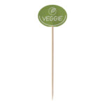 Kennzeichnungspicker Deko-Picker "Veggie" 12 cm grün, 100 Stk.