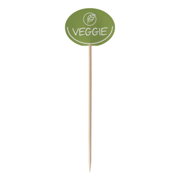 Kennzeichnungspicker Deko-Picker "Veggie" 12 cm grün, 100 Stk.