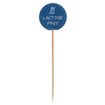 Kennzeichnungspicker Deko-Picker "Laktosefrei" 12 cm blau, 100 Stk.