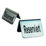 Tischaufsteller "Reserviert" aus Edelstahl, 5.2x3.5cm, 1 Stk. – Bild 2