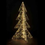 Weihnachtsbaum 3D aus Metall/PET, mit LED, warmweiß, 120cm, 1 Stk. – Bild 2