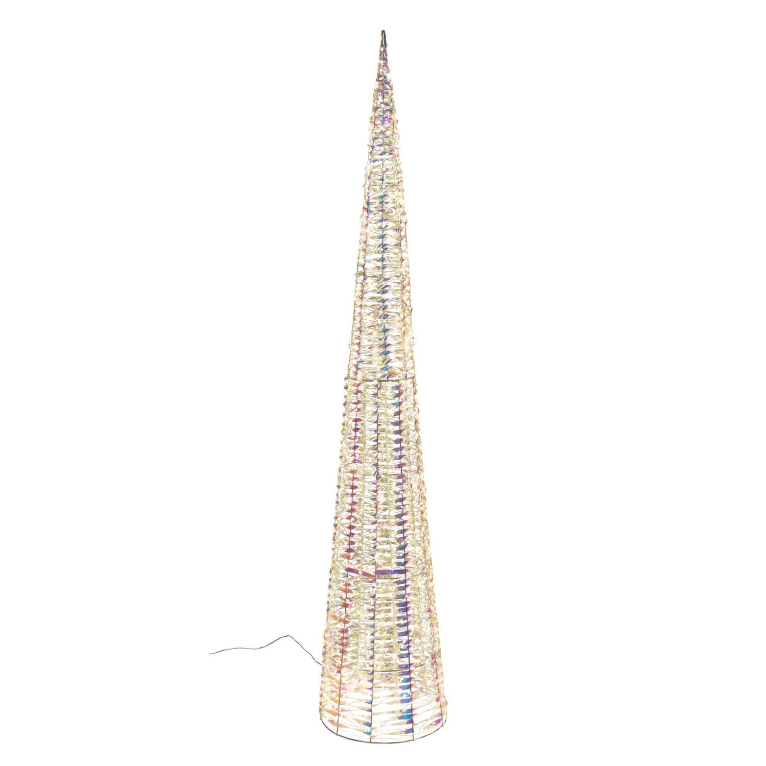 DS-16748 Weihnachtsbaum Pyramide aus Metall/PET, mit LED, warmweiß,, 1 Stk. – Bild 1