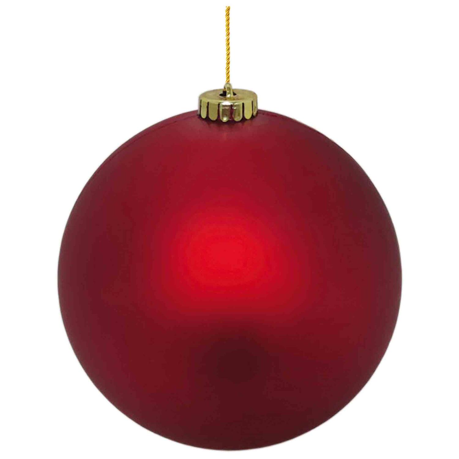 DS-16764 Weihnachtskugeln Christbaumkugeln XXL aus Kunststoff rot matt, O25cm, 1 Stk. – Bild 1