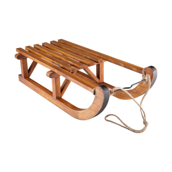 Schlitten aus Holz, Deko zum Hängen braun