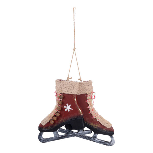 Schlittschuhe aus Holz, Deko zum Hängen 22cm, 1 Paar
