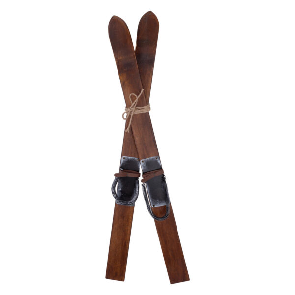 Ski "Vintage", Deko zum Hängen aus Holz 60cm, 1 Paar