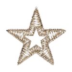 Stern, aus Metall/PET gold, mit LED, warmweiß, O60cm