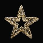 Stern, aus Metall/PET gold, mit LED, warmweiß, O60cm – Bild 2