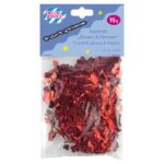 Metallkonfetti Luftschlangen, Metallic rot, 18mm, 15gr. – Bild 2