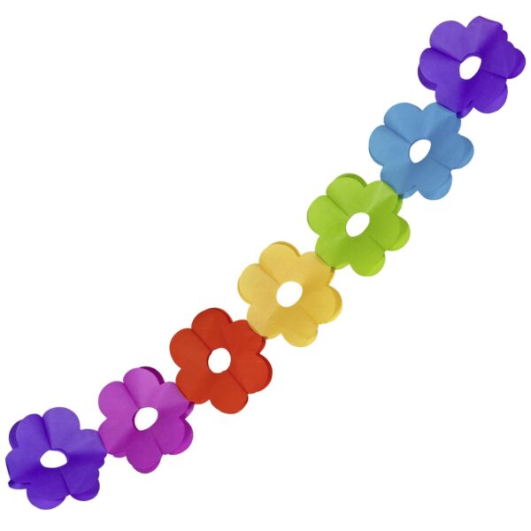 Blumen-Girlande "Farbenspiel" aus Papier schwer entflammbar O18cm, 1 Stk.