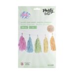Tassel-Girlande "Pastellfarben" aus Papier schwer entflammbar 3m, 1 Stk. – Bild 3