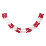 Girlande aus Papier rot/weiss schwer entflammbar O14.5cm 10m, 1 Stk.