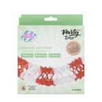 Girlande aus Papier rot/weiss schwer entflammbar O14.5cm 10m, 1 Stk. – Bild 3