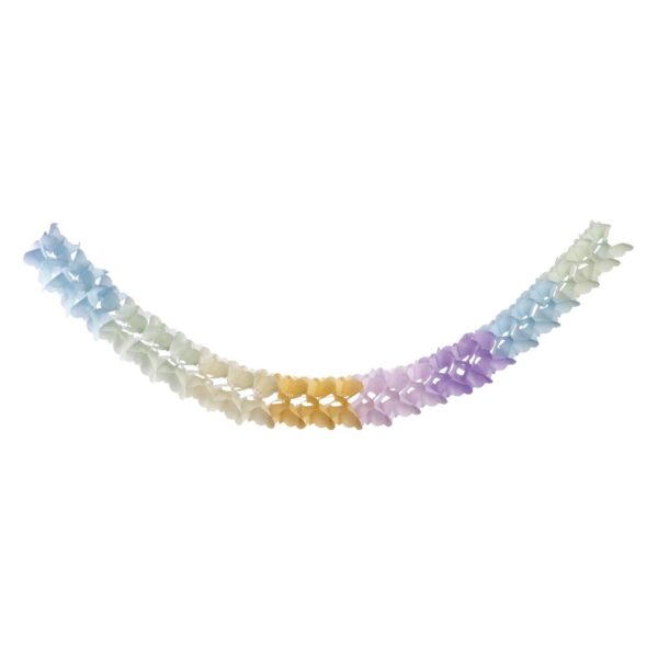 Girlande "Pastellfarben" aus Papier schwer entflammbar O12cm, 1 Stk.