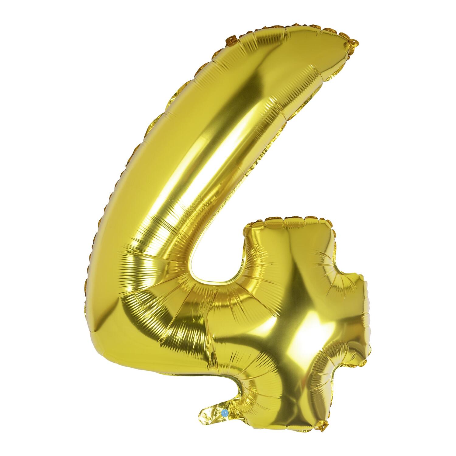 DS-22314 Folienballon Zahlenballon "Zahl 4" gold ca. 106cm, 1 Stk. – Bild 1